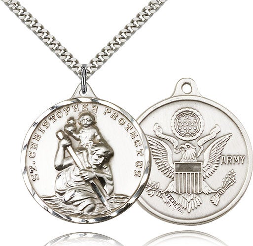 Vintage St. Christopher Necklace in Sterling Silver - Yourgreatfinds
